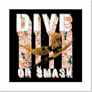 dive or smash, surf shirt, summer shirt, beach shirt Posters and Art